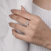 Hidden Halo Cushion-Cut Engagement Ring